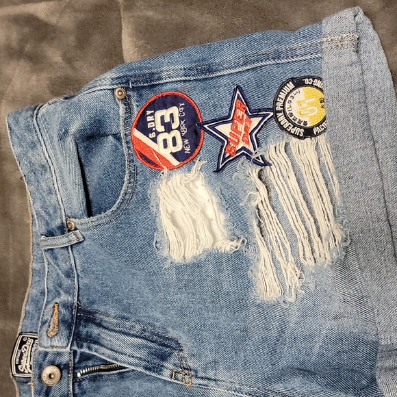 Super Dry Jean Shorts sz 32 - Picture 3 of 7
